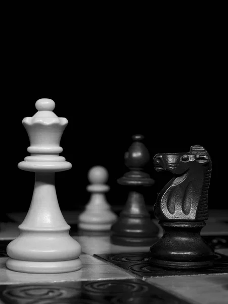 Šachy Fotografoval Šachovnici — Stock fotografie