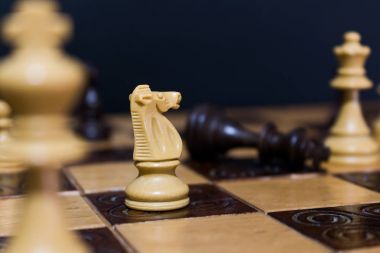 Satranç satranç tahtasında fotoğrafı