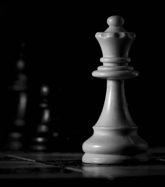 Σκάκι Φωτογραφημένο Σκακιέρα — Φωτογραφία Αρχείου