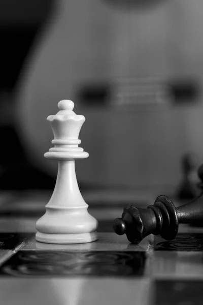 Chess Photographed Chessboard — Stock Photo, Image