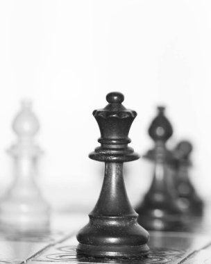 Satranç tahtasında fotoğraflanmış.