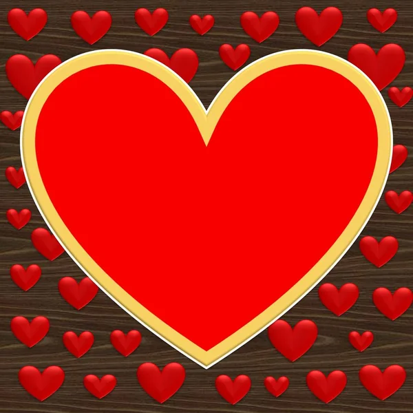 Red Love Heart Best Background Valentine Day Image Love Hearts — 스톡 사진