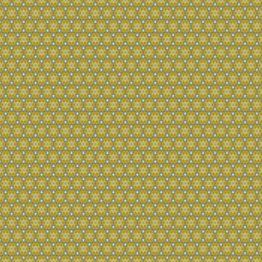 Geometrik sarı desen. Tekrarlanan geometrik simetrik süs. Arkaya yerleştirilmiş. Dekor, kumaş, tekstil, duvar kağıtları, kumaş için tasarım.