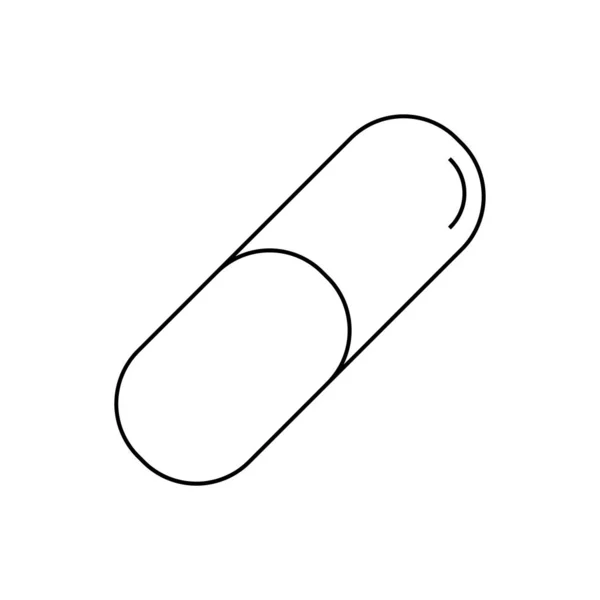 Capsule omtrek pictogram. Symbool, logo illustratie voor mobiel concept en webdesign. — Stockvector