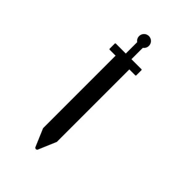 剑的轮廓图标。 移动概念和网页设计的符号、标识说明. — 图库矢量图片