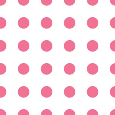 Kusursuz geometrik pembe toplar deseni. Tekrarlanan geometrik simetrik süs. Arkaya yerleştirilmiş. Dekor, kumaş, tekstil, duvar kağıtları, kumaş için tekrarlanabilir tasarım.