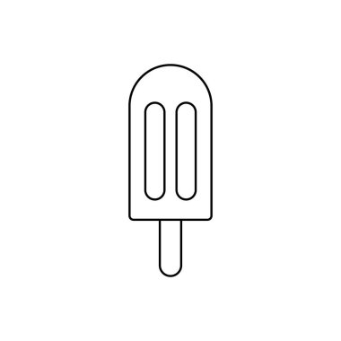 Dondurma taslak ikonu. Mobil konsept ve web tasarımı için sembol, logo illüstrasyonu.