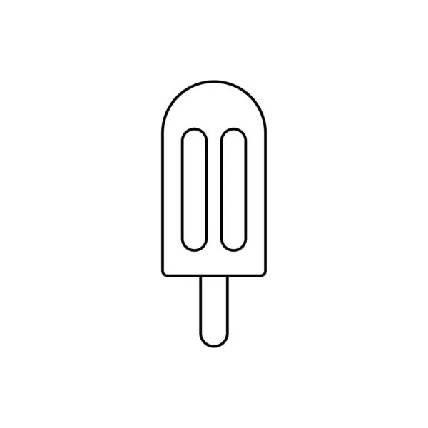 Icono de contorno de helado. Símbolo, ilustración del logotipo para el concepto móvil y el diseño web. — Archivo Imágenes Vectoriales