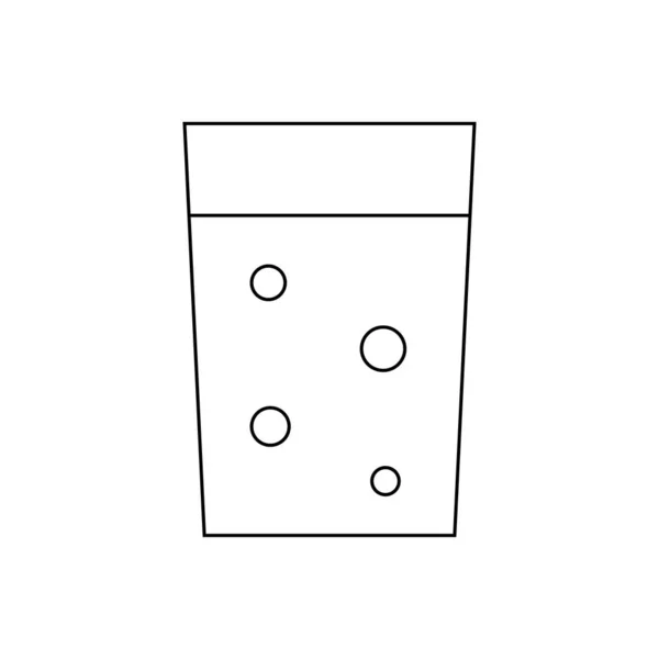 Icono del contorno de soda. Símbolo, ilustración del logotipo para el concepto móvil y el diseño web . — Vector de stock