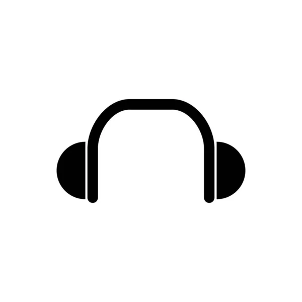 Το εικονίδιο περίγραμμα ακουστικών απομονώθηκε. Σύμβολο, λογότυπο εικονογράφηση για την κινητή έννοια και web design. — Διανυσματικό Αρχείο