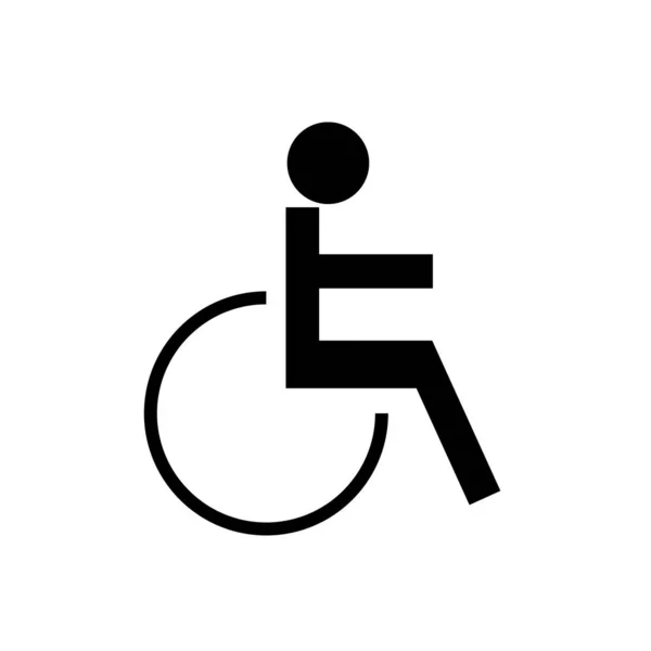 Disabled skissikonen isolerad. Symbol, logotyp illustration för mobila koncept och webbdesign. — Stock vektor