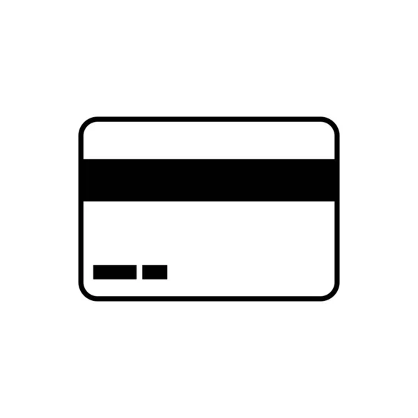 Ícone de contorno do cartão de crédito isolado. Símbolo, ilustração do logotipo para o conceito móvel e web design . — Vetor de Stock