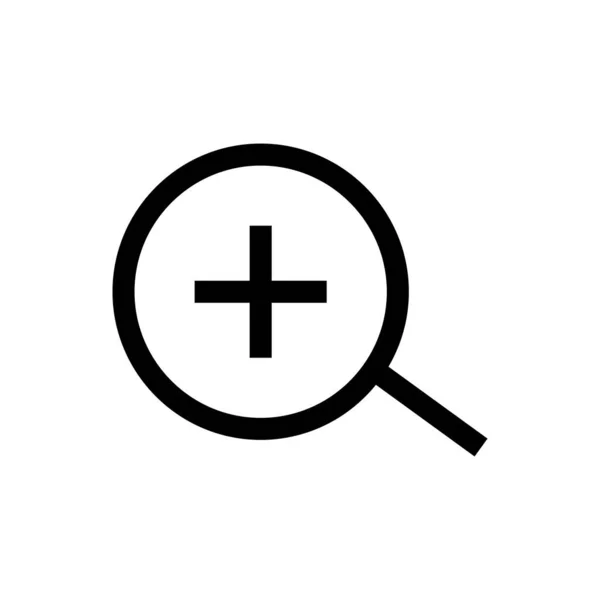 Nagyítás a vázlatos ikon elszigetelt. Szimbólum, logó illusztráció a mobil koncepció és a web design. — Stock Vector