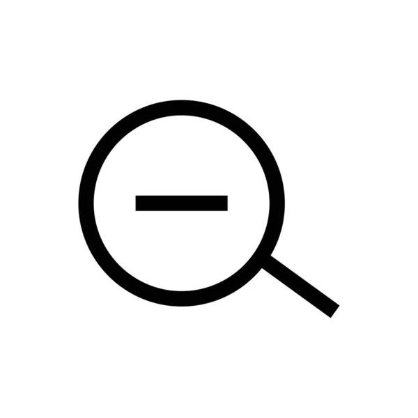 Zoom arrière icône de contour isolé. Symbole, illustration de logo pour concept mobile et web design . — Image vectorielle