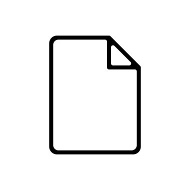 Belge taslak simgesi izole edildi. Mobil konsept ve web tasarımı için sembol, logo illüstrasyonu.