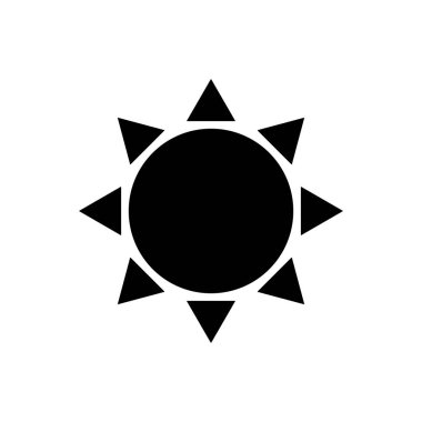 Güneş çizgisi simgesi izole edildi. Mobil konsept ve web tasarımı için sembol, logo illüstrasyonu.