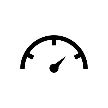 Hız göstergesi ana hat simgesi izole edildi. Mobil konsept ve web tasarımı için sembol, logo illüstrasyonu.