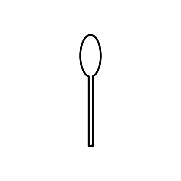 Spoon outline icon isolated. Symbol, logo illustration for mobile concept and web design. — 스톡 벡터