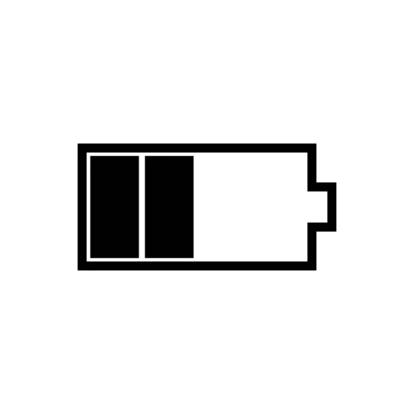 Icono del contorno de la batería aislado. Símbolo, ilustración del logotipo para el concepto móvil y el diseño web . — Vector de stock