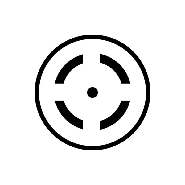 Zielumriss Symbol isoliert. Symbol, Logoabbildung für mobiles Konzept, Webdesign und Spiele. — Stockvektor