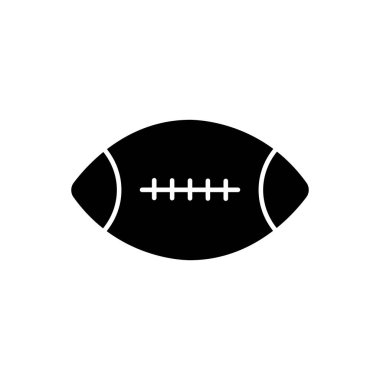 Rugby topu taslak simgesi izole edildi. Mobil konsept, web tasarımı ve oyunlar için sembol, logo illüstrasyonu.
