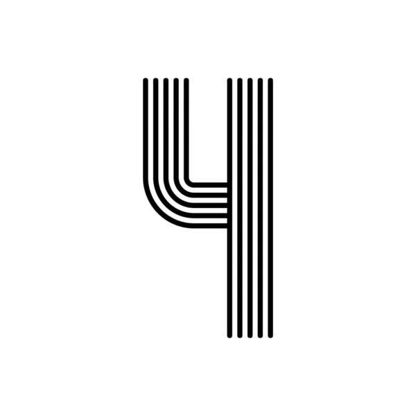 Quatre icônes isolées. Symbole, illustration de logo pour concept mobile et web design . — Image vectorielle