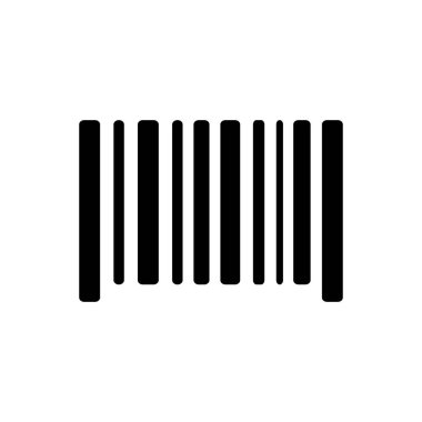 Barkod ana hatları simgesi. Mobil konsept ve web tasarımı için sembol, logo illüstrasyonu.