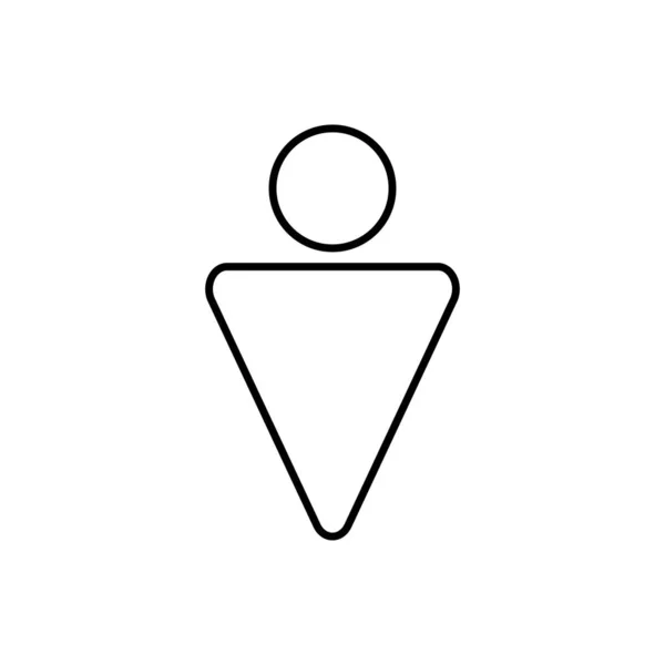Man outline icon. Symbol, logo illustration for mobile concept and web design. — Stock Vector