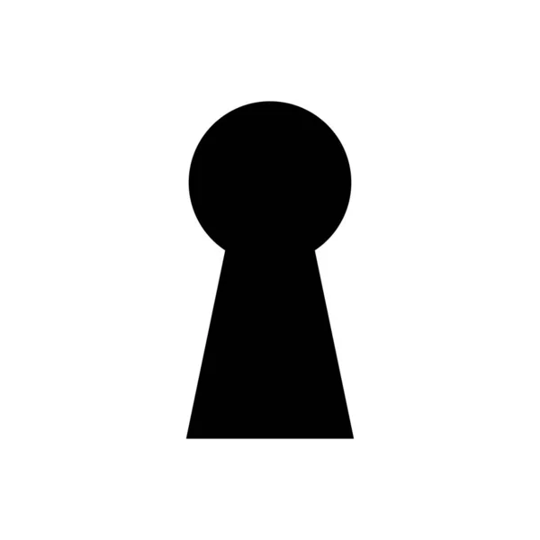 Ícone de contorno do buraco da fechadura isolado. Símbolo, ilustração do logotipo para o conceito móvel, web design e jogos . — Vetor de Stock