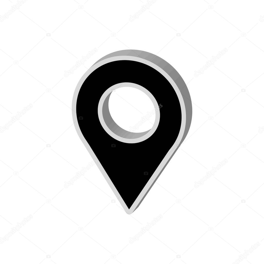 3d geo tag outline icon. Bookmark simple line vector icon. Symbol, logo illustration. Pixel perfect vector graphics. Linear style sign for mobile concept and web design.