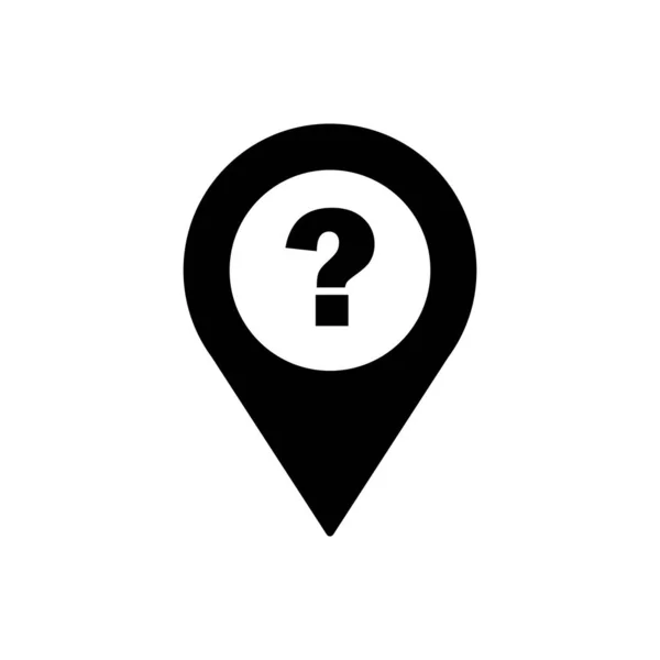 Signo de interrogación geo tag outline icon. Símbolo, ilustración del logotipo para el concepto móvil y el diseño web . — Vector de stock
