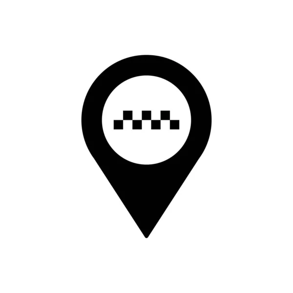 Taxi icône de contour de balise géographique. Symbole, illustration de logo pour concept mobile et web design . — Image vectorielle