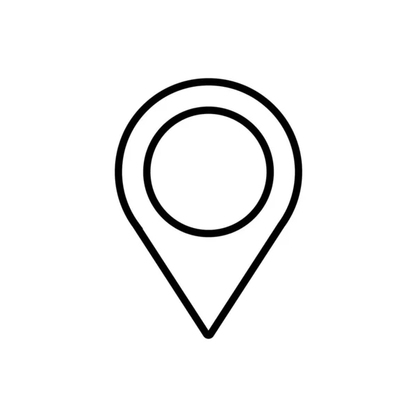 Ikona obrysu bílé geo značky. Symbol, logo ilustrace pro mobilní koncept a web design. — Stockový vektor