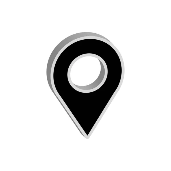 3d coğrafi etiket taslak simgesi. Mobil konsept ve web tasarımı için sembol, logo illüstrasyonu.