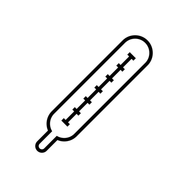 Εικόνα περιγράμματος θερμόμετρου. Σύμβολο, λογότυπο εικονογράφηση για την κινητή έννοια και web design. — Διανυσματικό Αρχείο