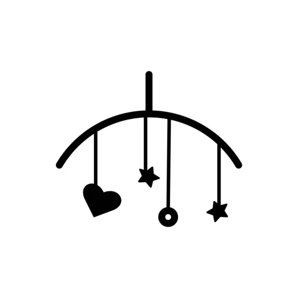 Исправлена иконка контура игрушки-колыбели. Символ, иллюстрация логотипа для мобильной концепции и веб-дизайна . — стоковый вектор