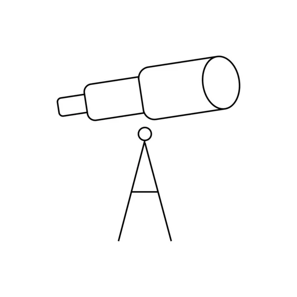 Icono del contorno del telescopio. Símbolo, ilustración del logotipo para el concepto móvil y el diseño web . — Vector de stock