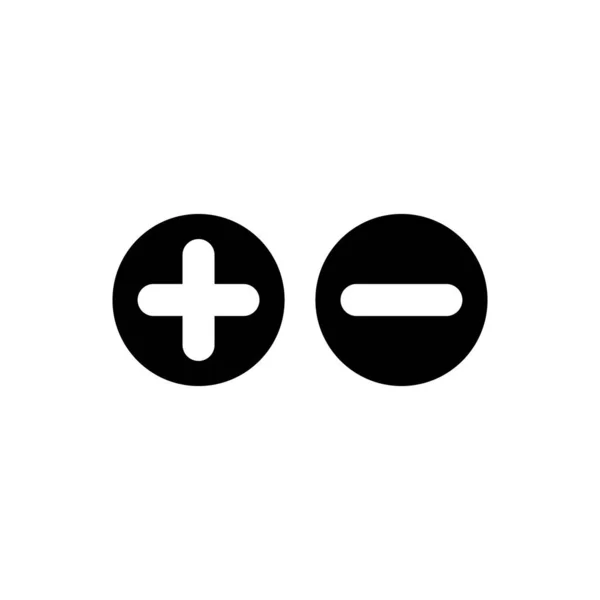 Плюс минус значок контура. Символ, иллюстрация логотипа для мобильной концепции и веб-дизайна . — стоковый вектор