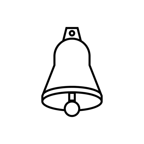 Icono de contorno de campana. Símbolo, ilustración del logotipo para el concepto móvil y el diseño web . — Vector de stock