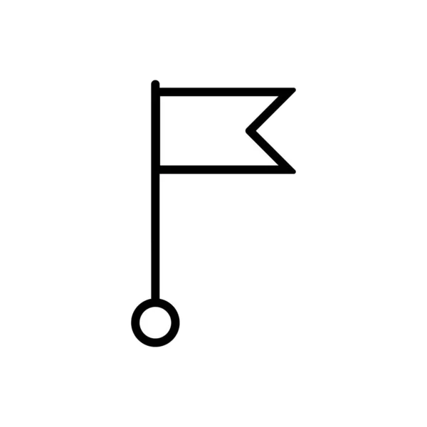 Ícone de contorno da bandeira geo tag. Símbolo, ilustração do logotipo para o conceito móvel e web design . —  Vetores de Stock