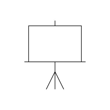 Easel taslak simgesi. Mobil konsept ve web tasarımı için sembol, logo illüstrasyonu.