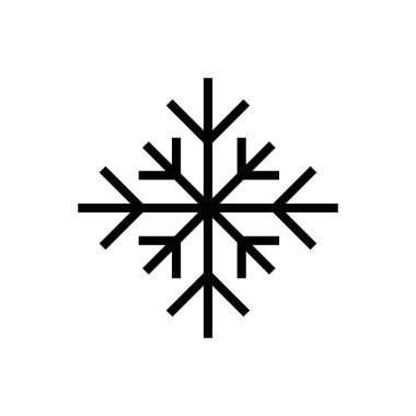 Kar Tanesi ana hatları simgesi. Mobil konsept ve web tasarımı için sembol, logo illüstrasyonu.