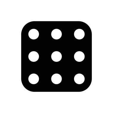 Zar taslak simgesi. Mobil konsept ve web tasarımı için sembol, logo illüstrasyonu.