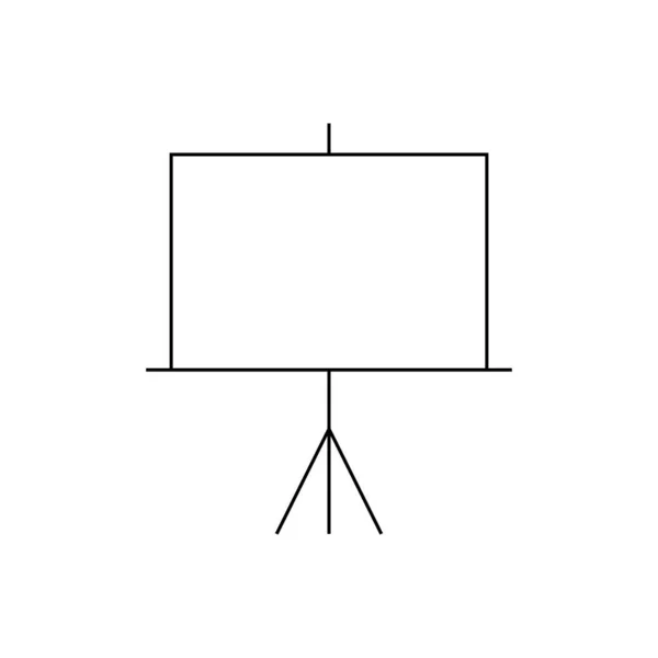 Icono de contorno de caballete. Símbolo, ilustración del logotipo para el concepto móvil y el diseño web . — Vector de stock