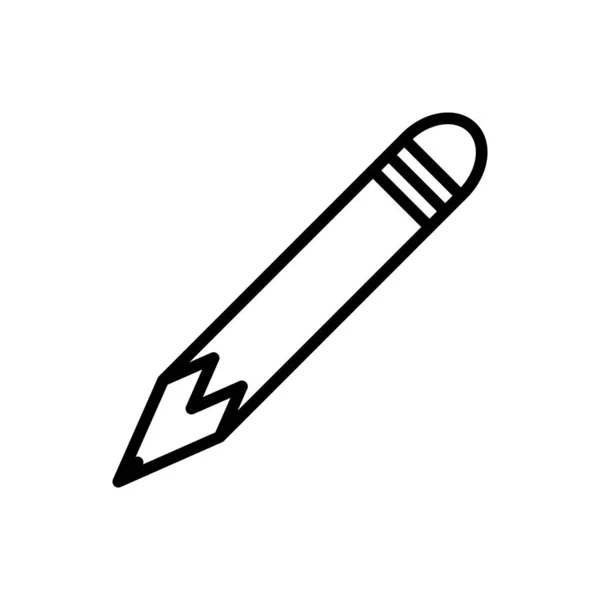 Icône contour crayon. Symbole, illustration de logo pour concept mobile et web design . — Image vectorielle