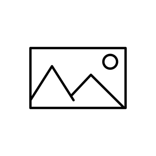 Значок контура пейзажа. Символ, иллюстрация логотипа для мобильной концепции и веб-дизайна . — стоковый вектор