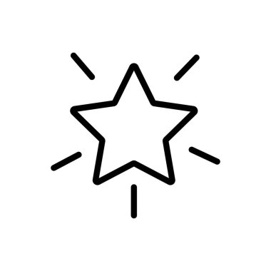 Shining star outline icon. Symbol, logo illustration for mobile concept and web design.