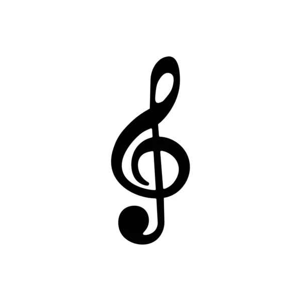 Icona del contorno della chiave di violino. Simbolo, illustrazione del logo per il concetto di mobile e web design. — Vettoriale Stock