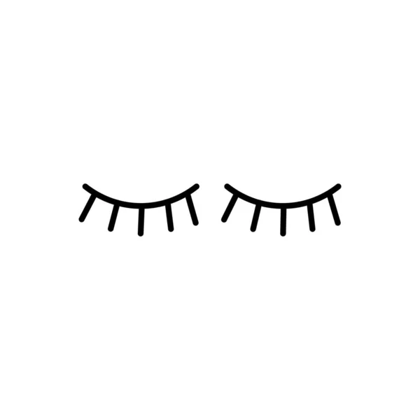 False eyelashes outline icon. Symbol, logo illustration for mobile concept and web design. — 스톡 벡터