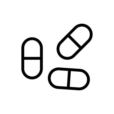 Kapsül ana hat simgesi. Mobil konsept ve web tasarımı için sembol, logo illüstrasyonu.